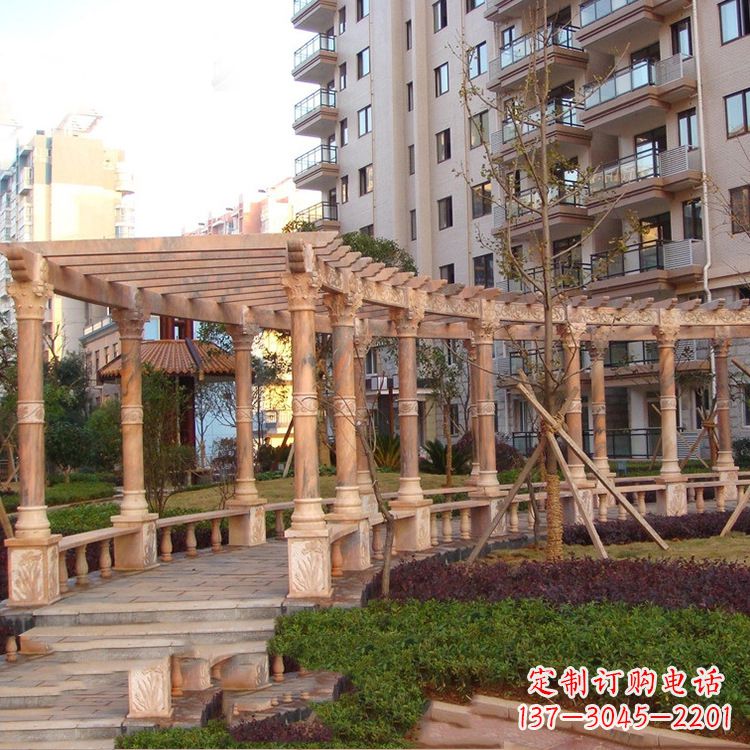 绵阳小区石雕花架长廊