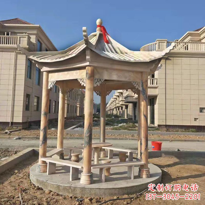 绵阳小区庭院石雕凉亭