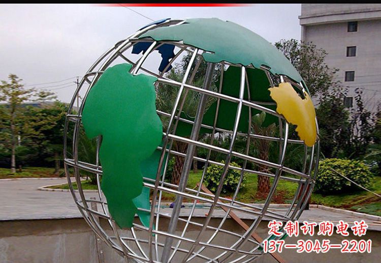 绵阳校园不锈钢地球仪造型雕塑