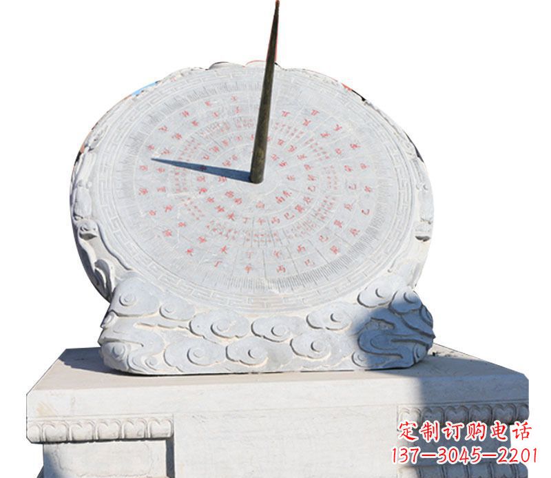 绵阳校园大理石日晷景观石雕 (3)