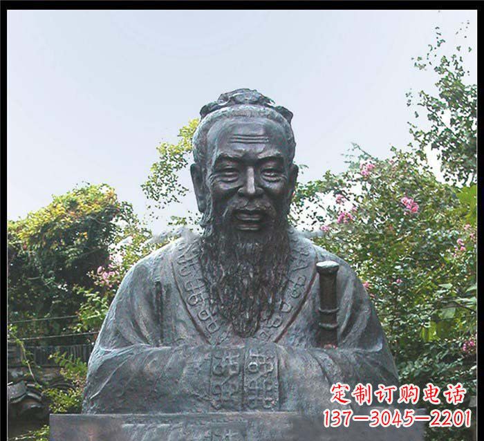 绵阳校园大型孔子头像铜雕