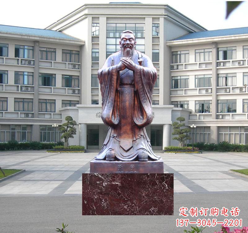 绵阳校园雕塑孔子 (2)