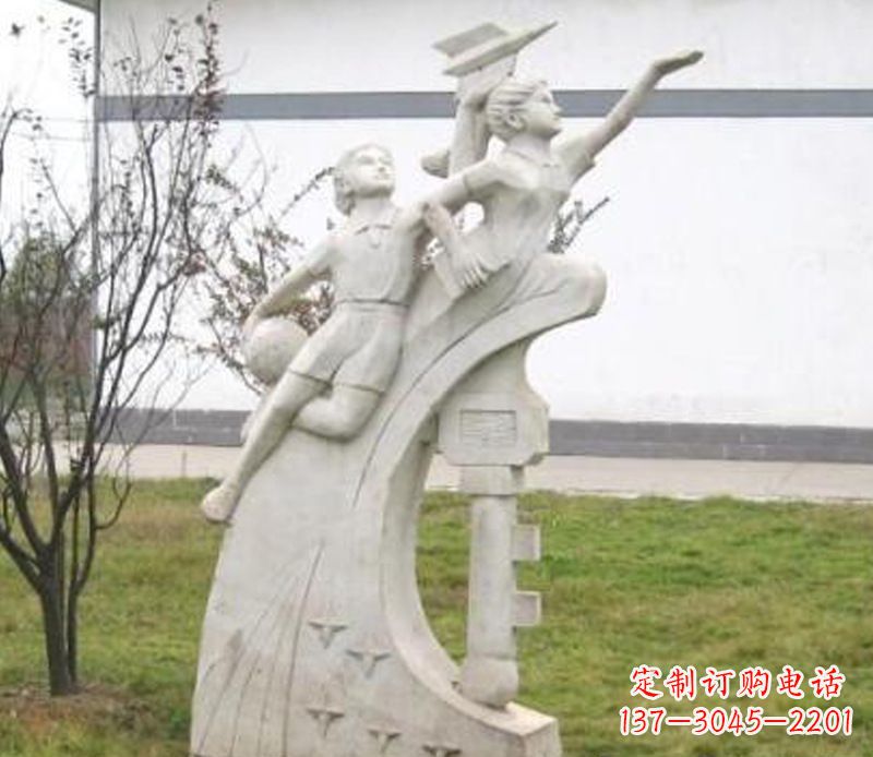 绵阳校园飞天学生石雕