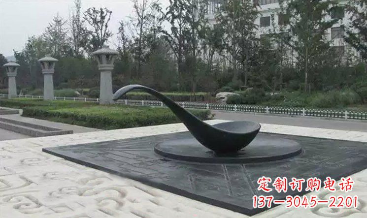 绵阳校园古代指南针司南铜雕