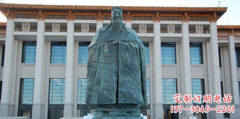绵阳校园孔子景观铜雕