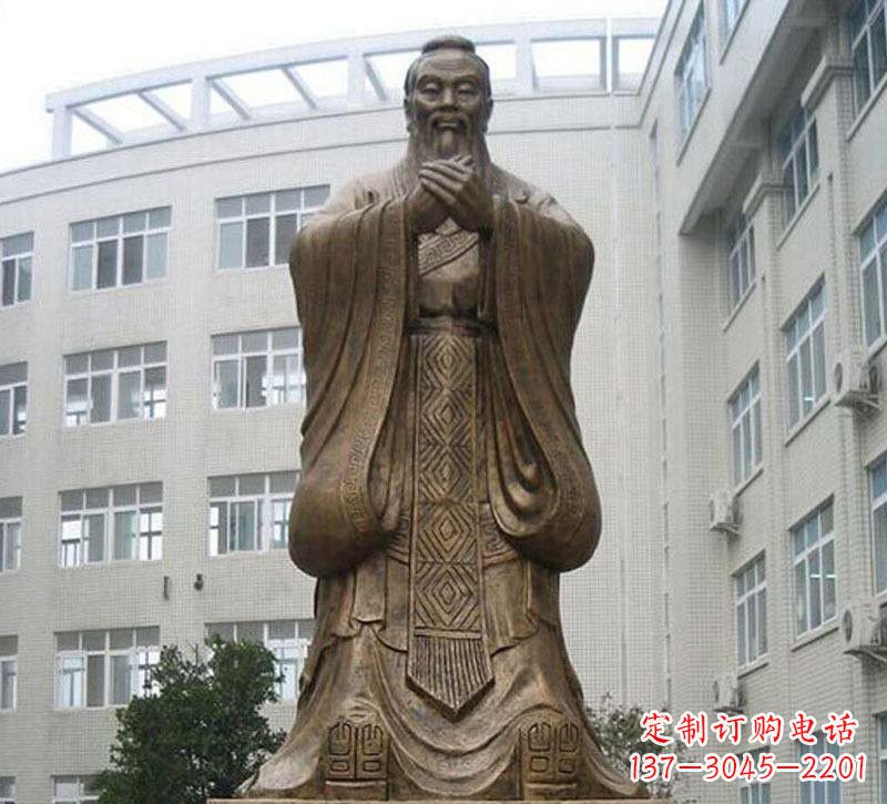绵阳校园孔子铜雕222
