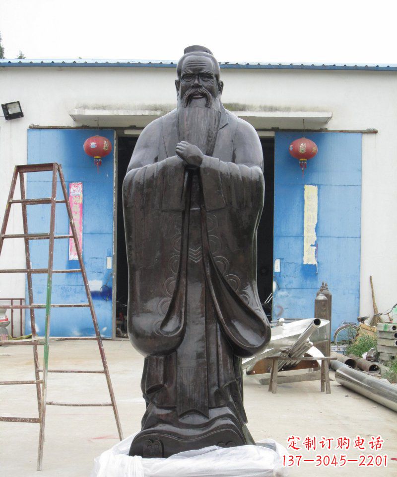 绵阳校园老子古代名人铜雕