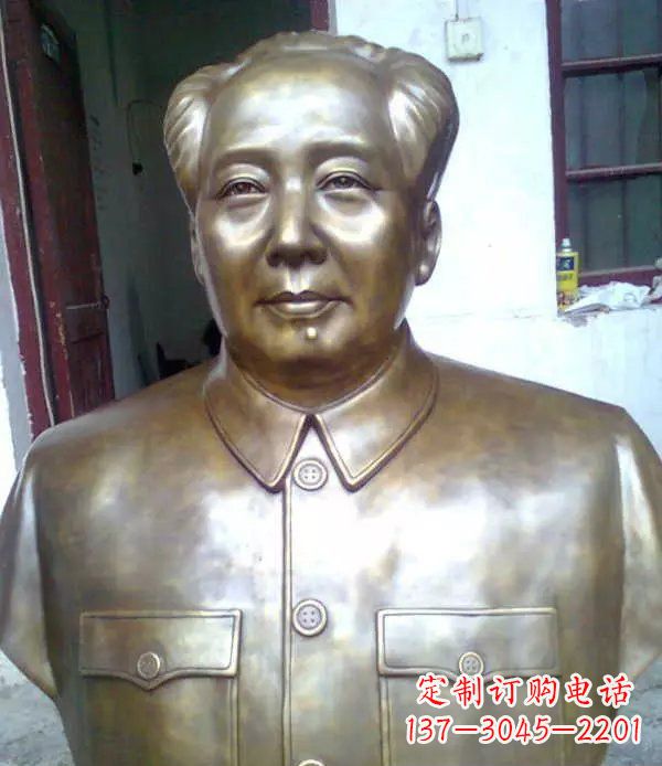 绵阳校园毛主席胸像伟人铜雕