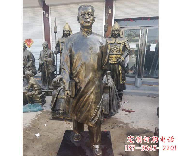 绵阳校园名人立式陶行知铜雕