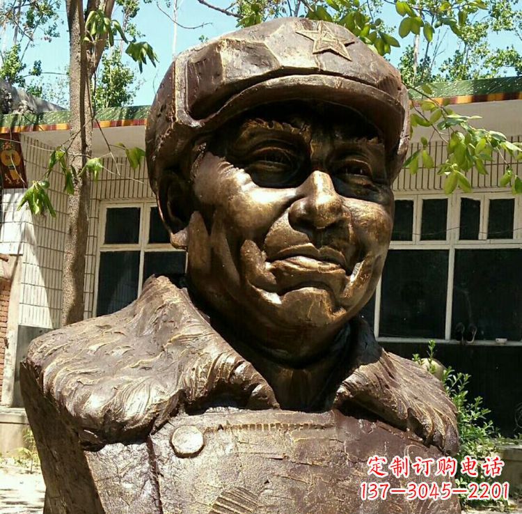 绵阳校园名人朱德胸像铜雕