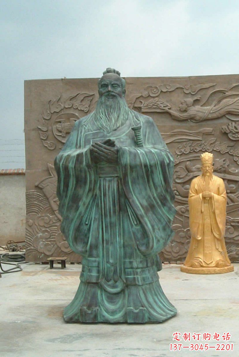 绵阳校园青铜仿古孔子