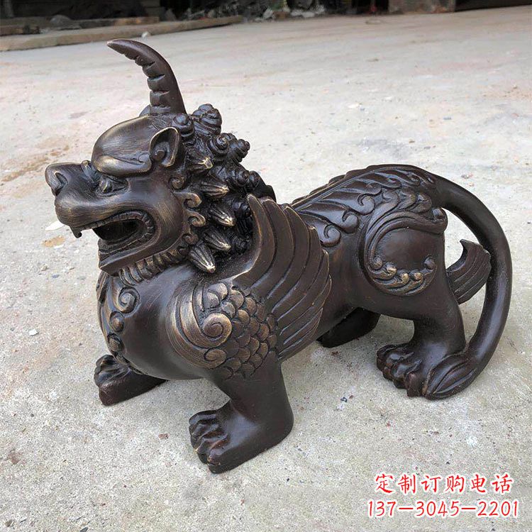 绵阳獬豸纯铜铸造雕塑