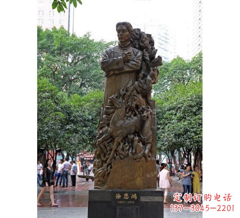 绵阳徐悲鸿铜雕