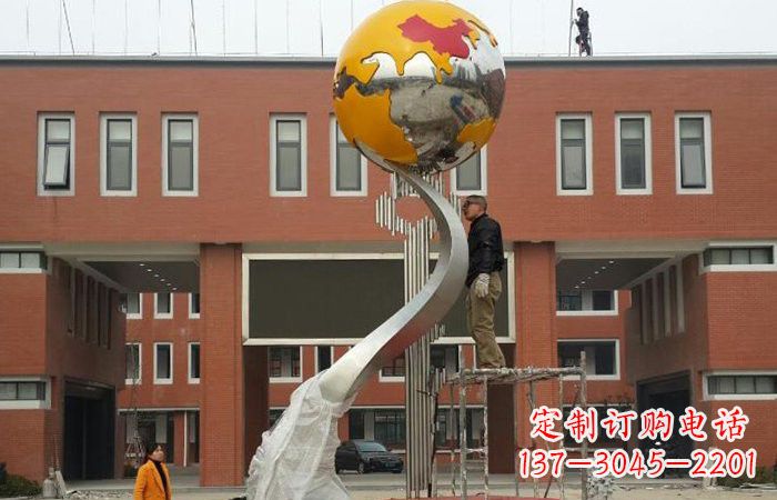 绵阳学校不锈钢地球雕塑