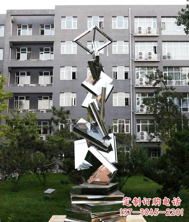 绵阳学校不锈钢书籍景观雕塑