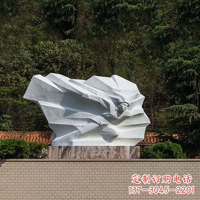 绵阳英雄人物黄继光景区景点汉白玉石刻雕塑