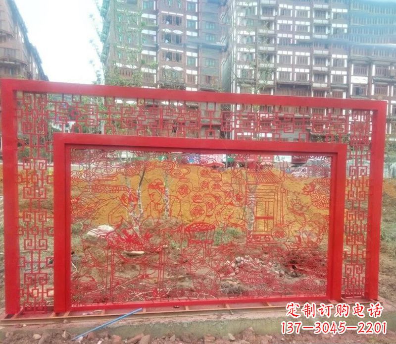 绵阳迎春福字剪纸雕塑
