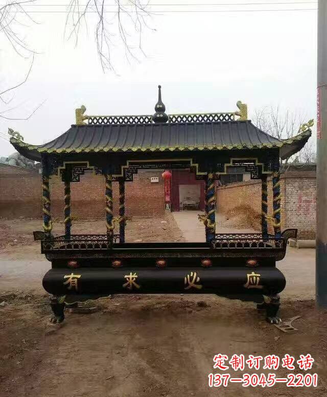 绵阳有求必应方形香炉铜雕