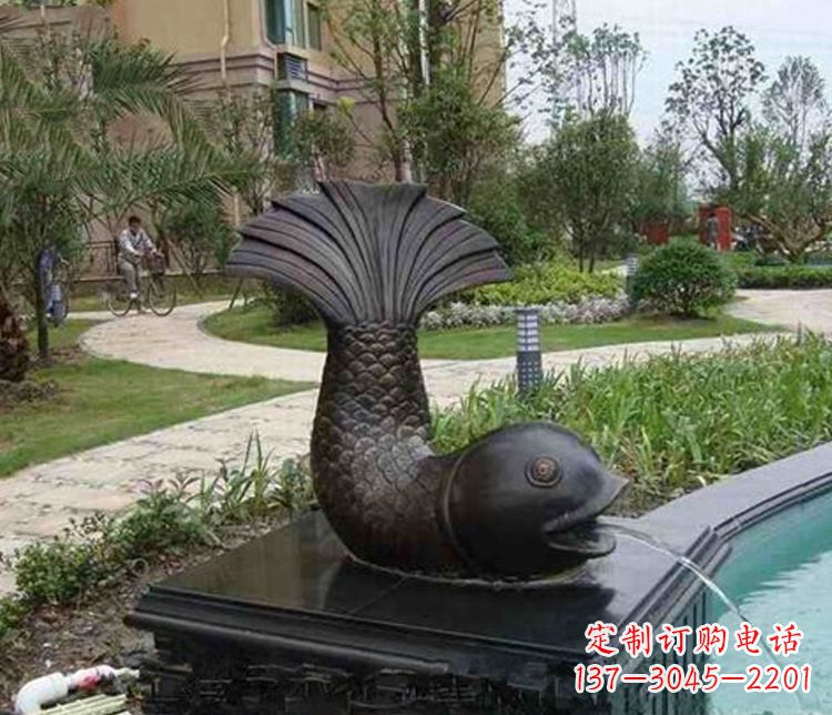 绵阳鱼喷泉铜雕