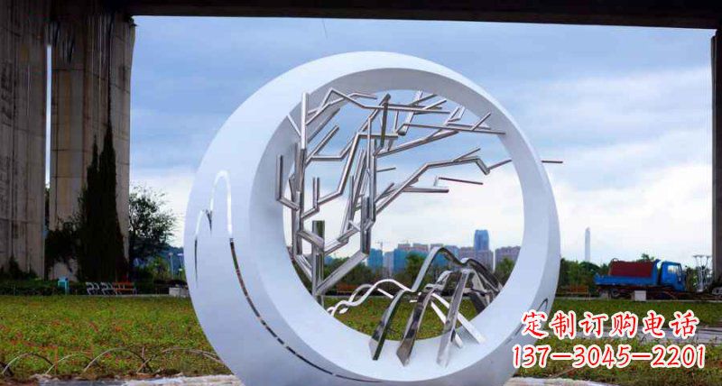 绵阳园林不锈钢抽象树枝雕塑