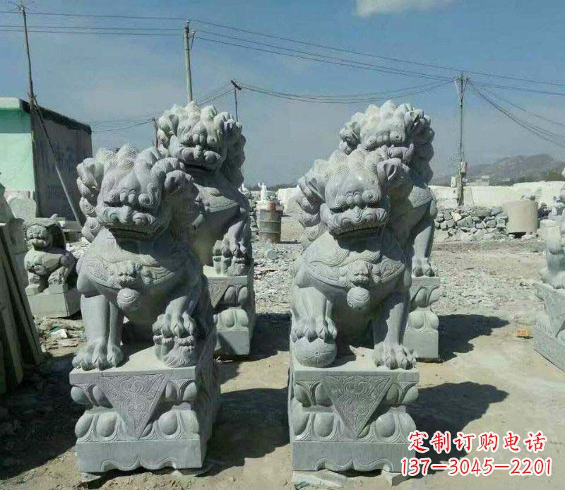 绵阳园林仿古狮子景观石雕