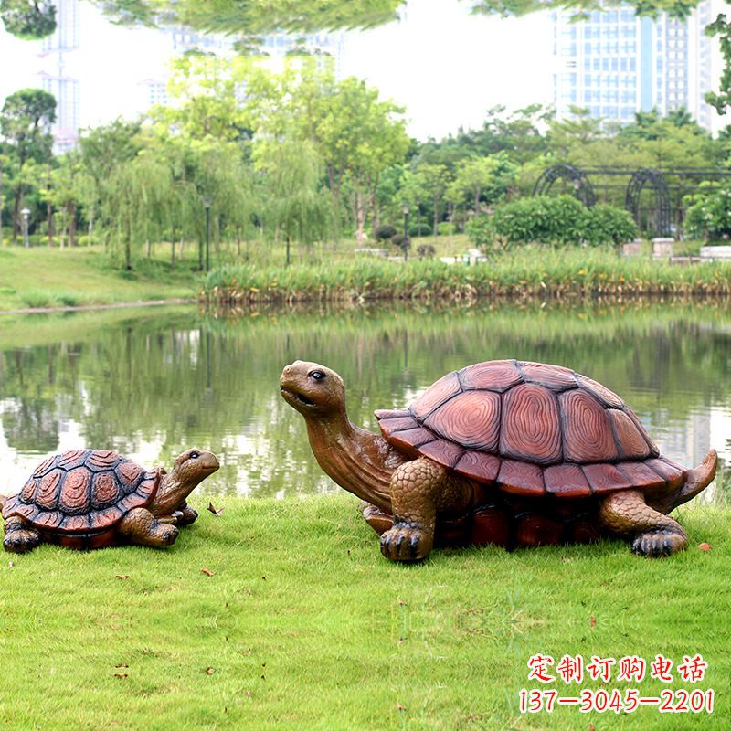 绵阳园林仿真乌龟玻璃钢池塘湖泊水景雕塑摆件
