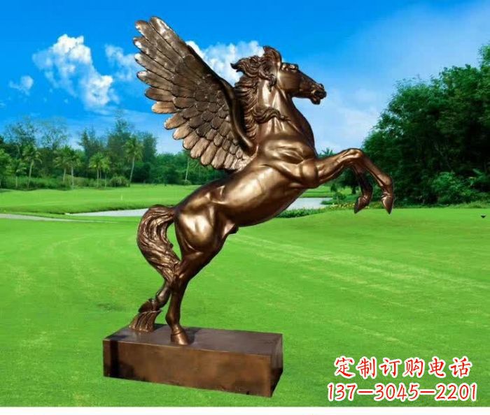 绵阳园林飞马铜雕 (2)