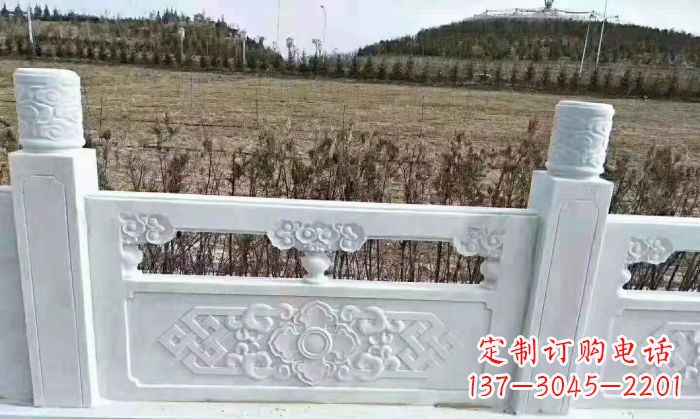 绵阳园林汉白玉石浮雕栏板 (4)
