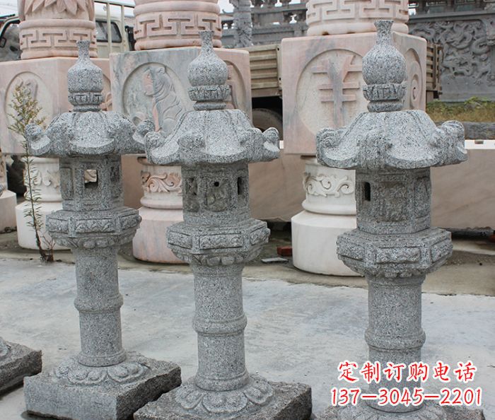 绵阳园林景观大理石雕塑石灯