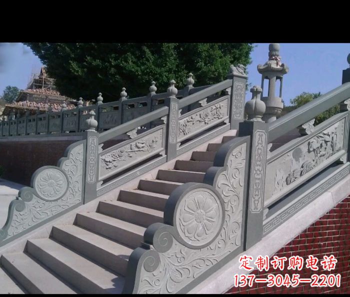 绵阳园林景观大理石栏板雕塑 (4)
