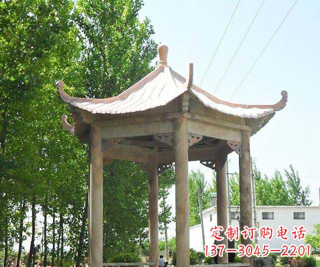 绵阳园林景观单层石雕凉亭