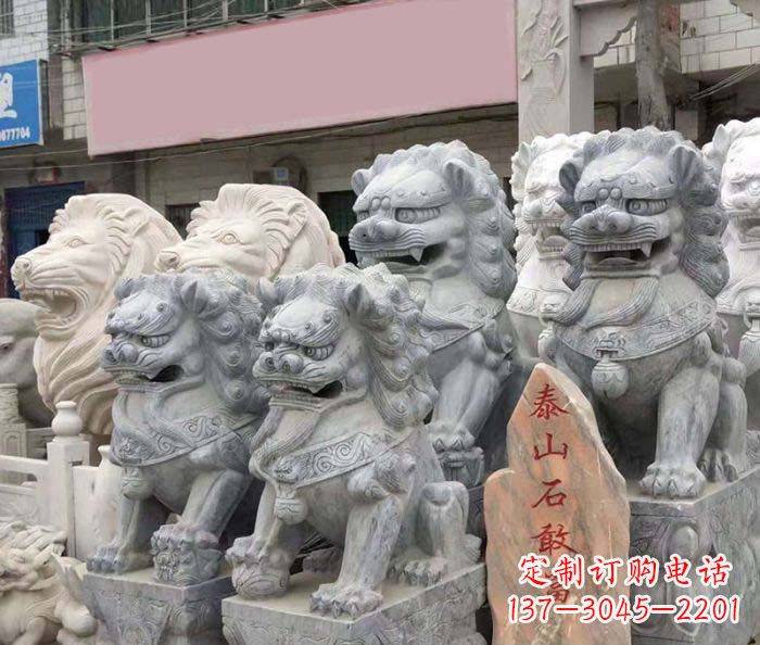 绵阳园林景观仿古狮子石雕