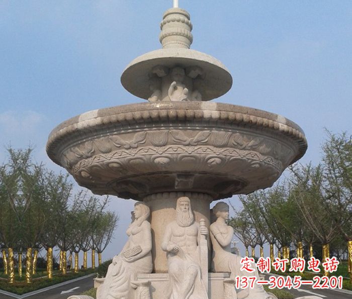 绵阳园林景观西方人物喷泉石雕 (2)