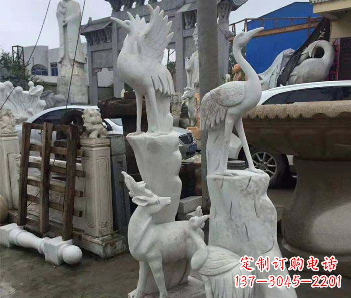 绵阳园林景观仙鹤石雕