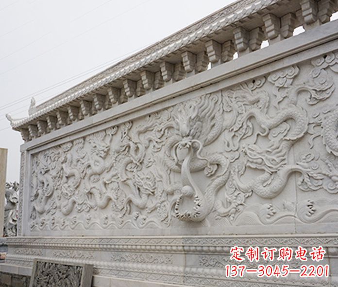 绵阳园林九龙壁石雕影壁 (5)