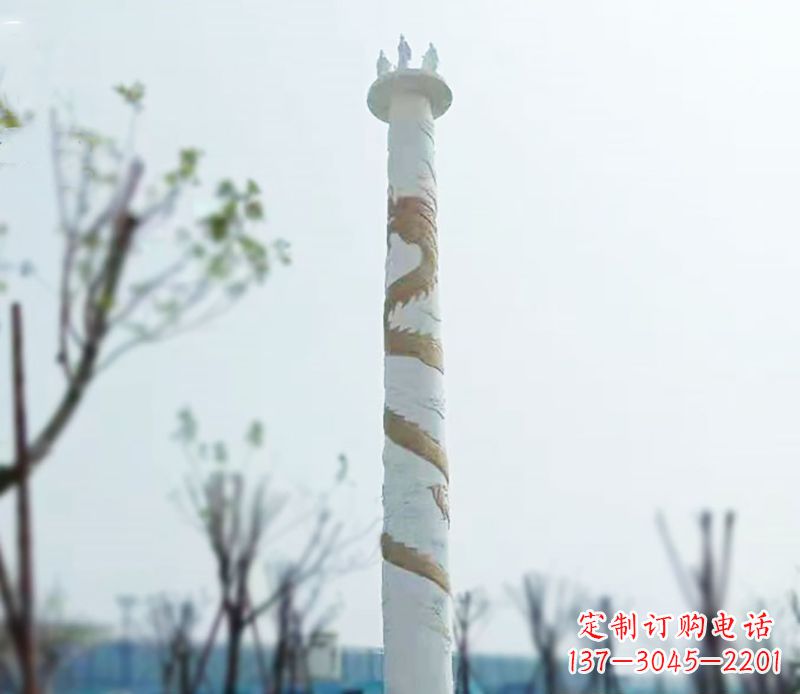 绵阳园林龙柱景观不锈钢