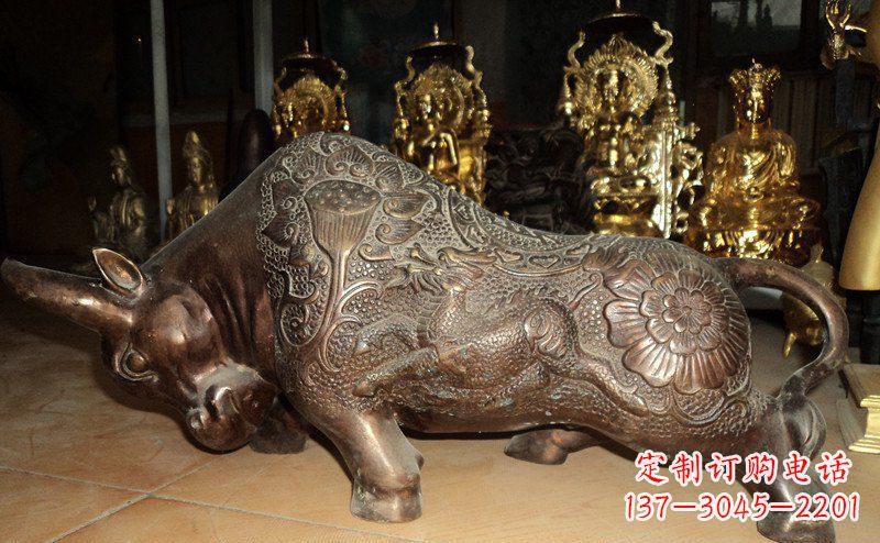 绵阳园林拓荒牛景观铜雕