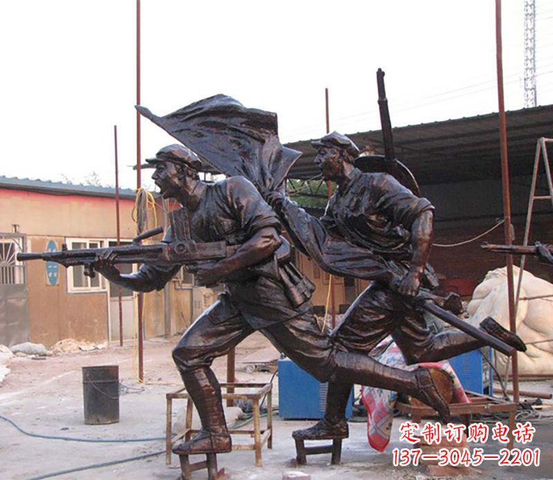 绵阳战士人物铜雕