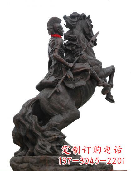 绵阳战士与马 铸铜雕塑