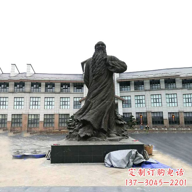 绵阳张大千铜雕塑像-景区广场名人雕塑