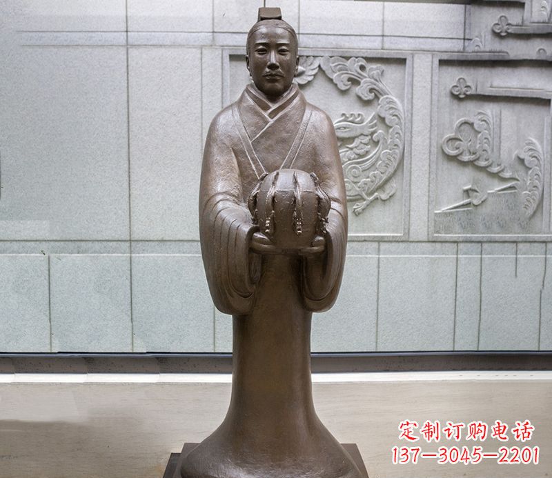 绵阳张衡科学家 人物铜雕