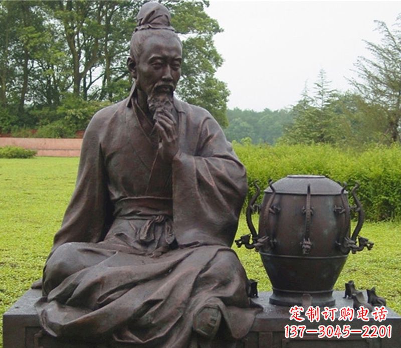 绵阳张衡科学家铜雕