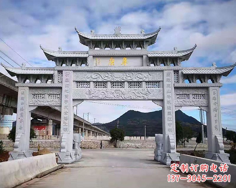绵阳张掖石雕牌坊雕刻