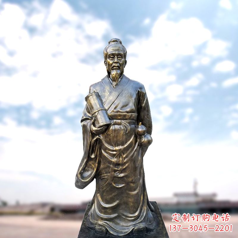 绵阳张仲景仿铜雕像