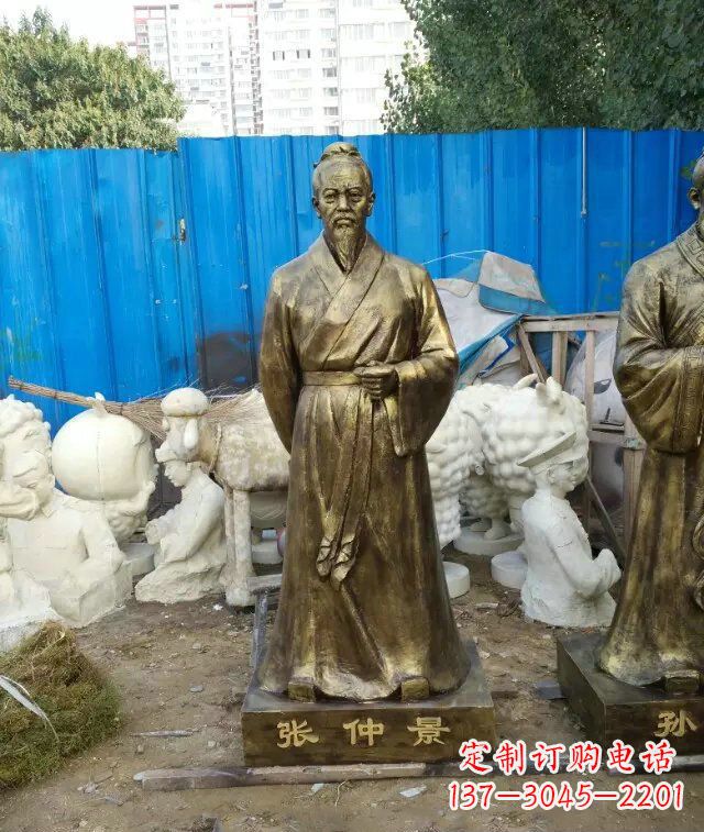 绵阳张仲景古代医学名人铜雕