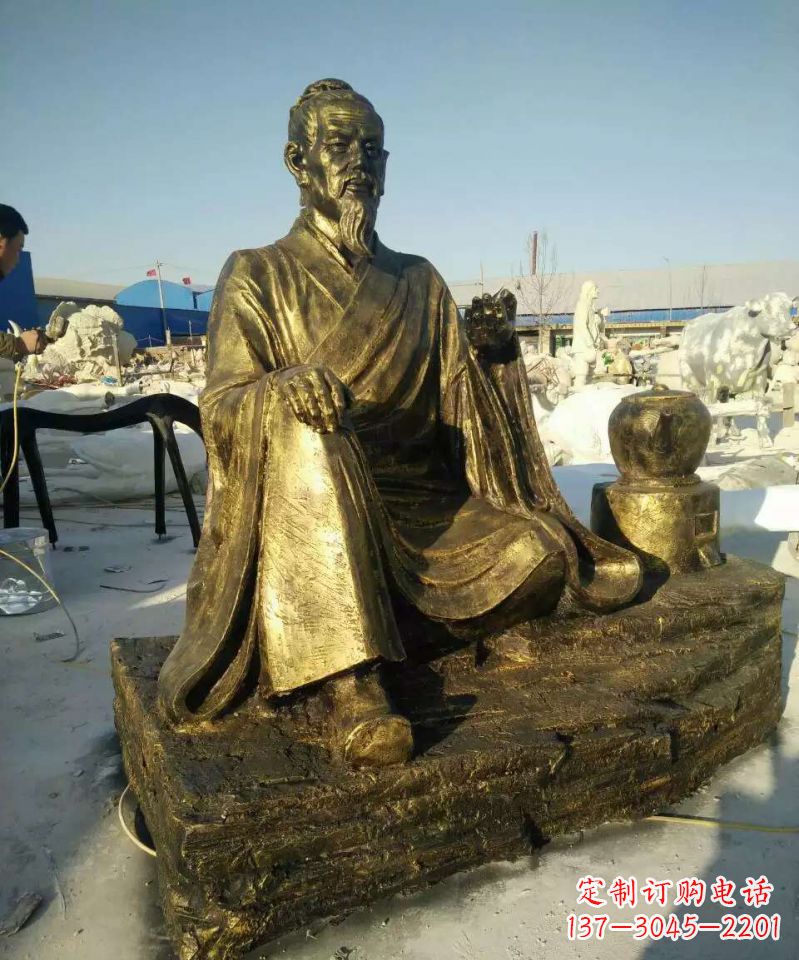 绵阳张仲景人物铜雕