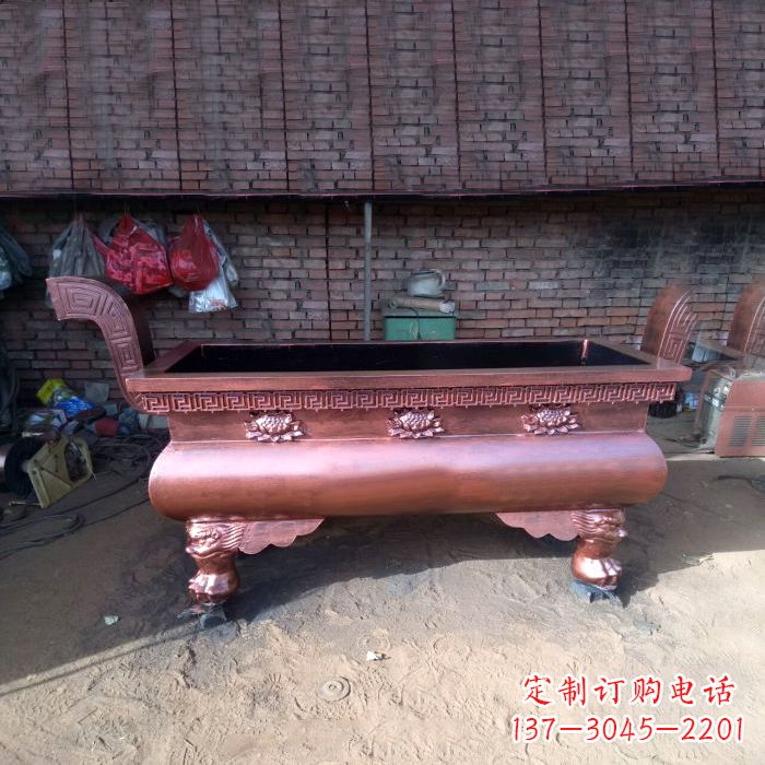 绵阳长方形铜香炉