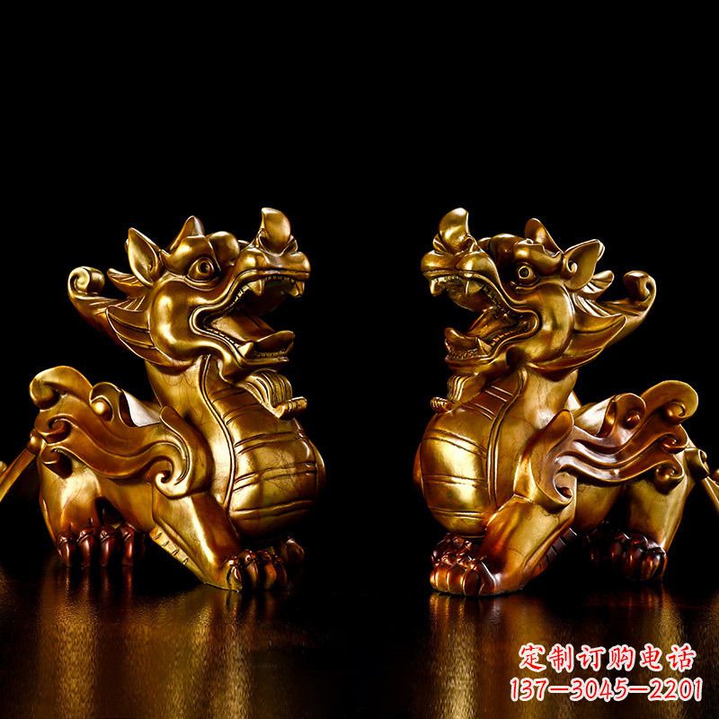 绵阳招财黄铜貔貅雕塑摆件