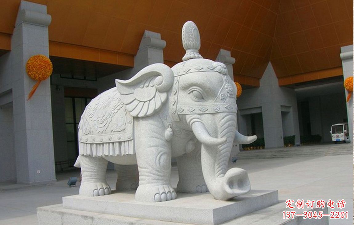 绵阳招财吉祥大象石雕