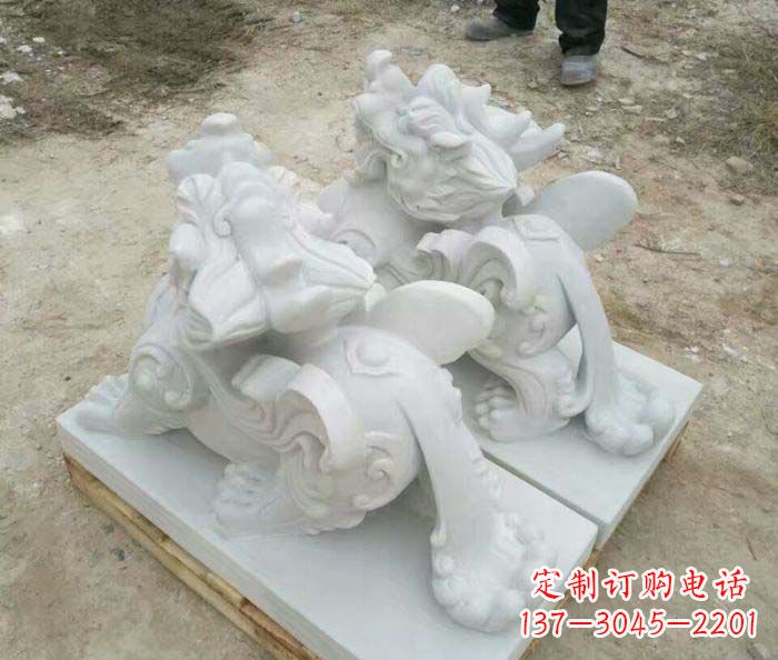 绵阳招财进宝立式貔貅门口石雕